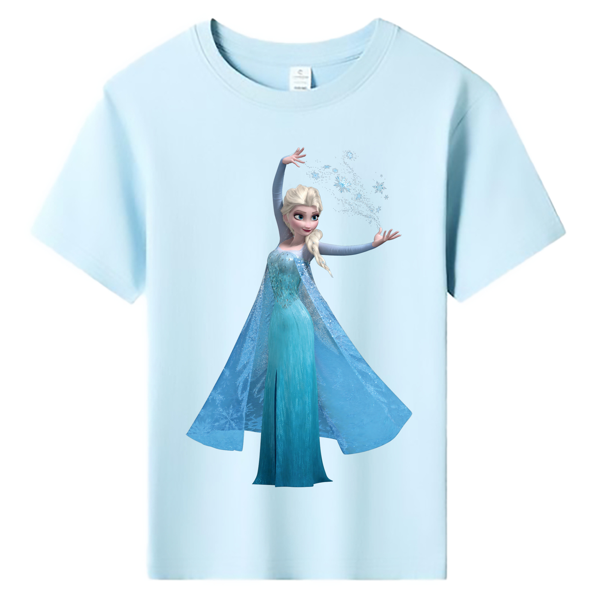 （画像用） アナと雪の女王 アンナ エルサ Frozen Anna Elsa 綿100％キッズTシャツ（フロントプリント）